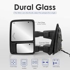 Power Heated Tow Mirrors W  Smoke Turn Signal For 08-16 Ford F250 f350 f450 f550