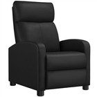 Recliner Chair Leather Modern Single Reclining Sofa Home Theater Seating Black