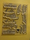 Stampin Up Kits- Clear Photopolymer Cling Stamp Set Sentiment Words   Phrases