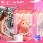 Princess Tent Girls Large Playhouse Kids Castle Play Tent With Star Lights Toy F