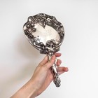 Antique Sterling Hand Mirror Art Nouveau Repousse Woman Cherub Victorian Vanity
