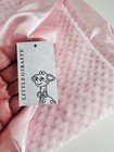 New  Little Giraffe Honeycomb Baby Blanket Pink Soft Plush Satin Trim   Nwt
