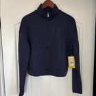 Eleven Venus Williams Blue 1 2 Zip Pickleball Tennis Cropped Jacket Size Medium