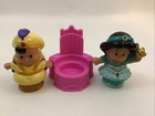 Fisher Price Little People Disney Princess Jasmine Aladdin Figures Throne Lot