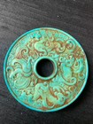Wonderful Chinese Turquoise Hand Carved  dragon phoenix  2faces Little Bi