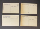 Lot Of 4 Municipal Stadium Cleveland Indians Browns Linen Postcards Free Ship