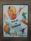 Vintage Texas Longhorns Football Poster  Framed  texas Vs Purdue   1950