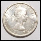 1958 Canada  Bc Silver Dollar Totem Pole  death Dollar    Nice Au    8d75