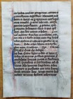 Original Manuscript Leaf On Vellum Prayerbook Fine Initials  h  - 1450
