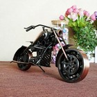 Premium Collectible Metal Motorcycle Model Iron Bike Sculpture Home Bar Decor