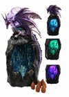 Ebros Purple Azurite Quartz Dragon Climbing On Gemstone Backflow Incense Burner