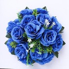 Royal Blue 2 Bouquets 10  Silk Roses Artificial Flower Balls Party Events