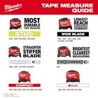 Milwaukee Tool 48-22-1216 Tape Measure 16 Ft L Blade Sae