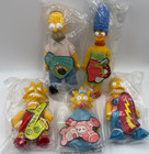The Simpsons Vintage 1990 Burger King Plush Dolls Complete Set Of 5 Sealed Nip