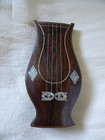 Antique Sewing Kit Necessaire Lyre Instrument Box Sterling W Green Stone Thimble