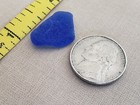 Genuine Beach Sea Glass Surf Tumbled Cobalt Blue Navy Frosted Ocean Medium L02