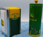 John Deere Napkin Holder   Straw Dispenser Set Farm Kitchen Tractor Decor