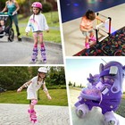 Girls Roller Skates For Kids Ages 3-5-6-8-12 Medium-us  1y-4y   Dreamy Purple