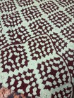 Vtg Granny Square Handmade Afghan Throw Blanket Red   White 76  X 62 
