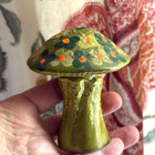 Vtg Japan Hand Painted Plaster 70s Mushroom Figurine Groovy Retro House Decor