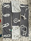 Reversible Crib Rail Covers   Teething Guard   Protectors  3 Pieces  Grey