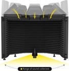 5-panel Soundproof Foam Recording Microphone Isolation Shield