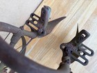 Vintage  Walk Behind Hoer Iron Age Garden farm  Cultivator 16 Inch Dual  Wheels