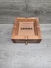 Cohiba Hand Made Wood Cigar Box Ashtray