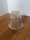 Vintage Holophane Style Ribbed Glass Tulip Lamp Shade 5 3 4  X 5   Fitter 2 1 4 