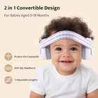 2-in-1 Convertible Design Baby Earmuffs Noise Protection-noise Cancelling Infant