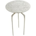 Aluminum Metal Geometric Side End Accent Table Slim Textured End Table  Side    