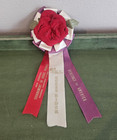 Vtg 86th Annual 1975 Tournament Of Roses Pasadena Guest Rider Ribbon Red Wht Blu