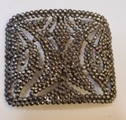 1920 s Women s Belt Buckle Steel Cut Riveted Filigree Art Deco Made In France