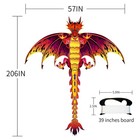 Red Dragon Kite Beautiful And Easy Flyer Kite For Children And Adult With Lon   