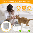 16 Pack Replacement Filters For Petsafe Premier  Ion-x  Outlast Pumpless   Vi   