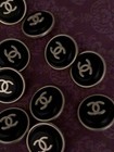 Lot Of Ten 22mm Stampeddesigner  Vintage Button Gold Tonechanel 10 Buttons