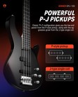      Donner Dpj-100 Electric Bass Guitar P-j Pickups 4-band Eq Preamp With Gig Bag