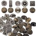  Metal Buttons 80 Pcs Mixed Vintage Style Buttons Antique Silver And Bronze 