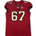 Luke Goedeke Game Worn     12 07 25 Tampa Bay Buccaneers Nike Nfl Jersey Vs Saints