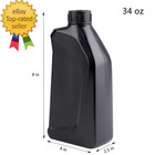 6 Pack Plastic Engine Oil Jugs With Lid  34 Oz Motor Oil Bottle Storage Containe