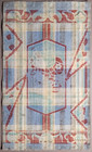 Native American Canoe Reflection Design Tobacco Felt B12-2 Plaid Back 6x9 B1-120