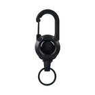 3pcs Heavy Duty Retractable Keychain Carabiner Badge Holder Steel Wire Cord Reel