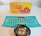 Vintage Original H  Baron Co   deluxe Roulette Wheel  Casino Game  Mat   No Chip