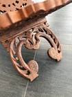 Vtg  Preowned Ornate Carved Teak Bible cookbook Stand 