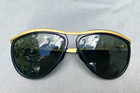 Vntage 80 s Ray-ban Outdoorsman Sunglasses Gold Frame Case Bausch Lomb Oval Lens