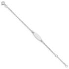 Sterling Silver Childrens 5in Plus 1in Ext Id Figaro Link Bracelet 5 