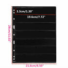 10 Sheets Stamp Stock Pages  7 Strips  W  9 Binder Holes - Black   Double Sided