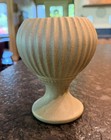 Mcm Mccoy Pottery Floraline 407 Pedestal Planter vase  Green Ribbed Matte