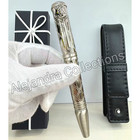 Montblanc Rudyard Kipling Wolf Head Limited Edition Fountain Pen Silver W  Box