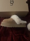 Ugg Disquette Women   s Slip-on Slippers Suede Beige white Us 6 Mpn 1122550